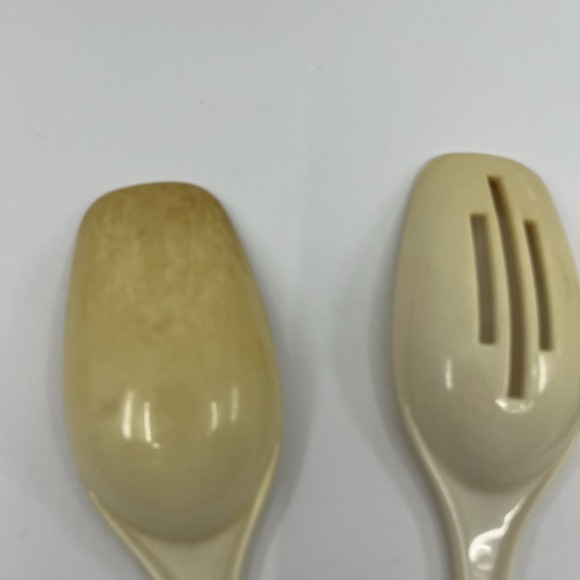 Foley Nylon 4 Beige Serve &‎ Cookware Utensils Vintage Retro MCM Almond - Picture 9 of 11